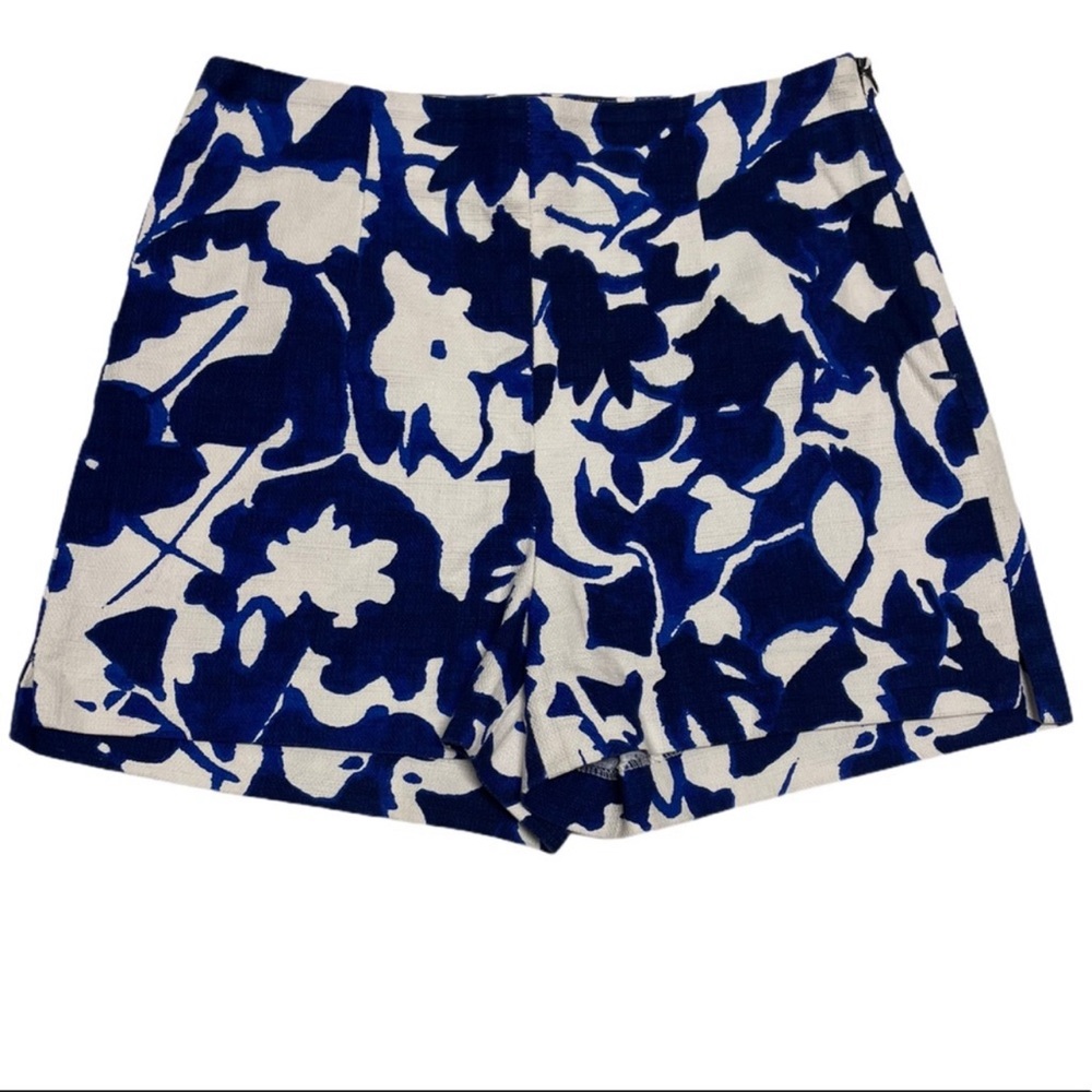 Zara Basic Glen 891 White Floral Print Short Small